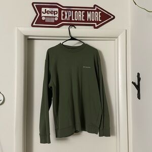 Olive green Columbia crew neck